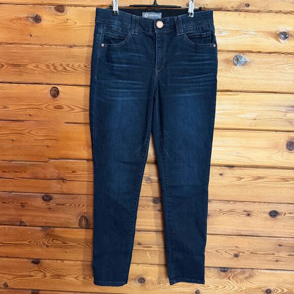 Democracy Ab Technology Jeans Skinny Blue Size 8 Stretchy Denim Slimming - Picture 1 of 7